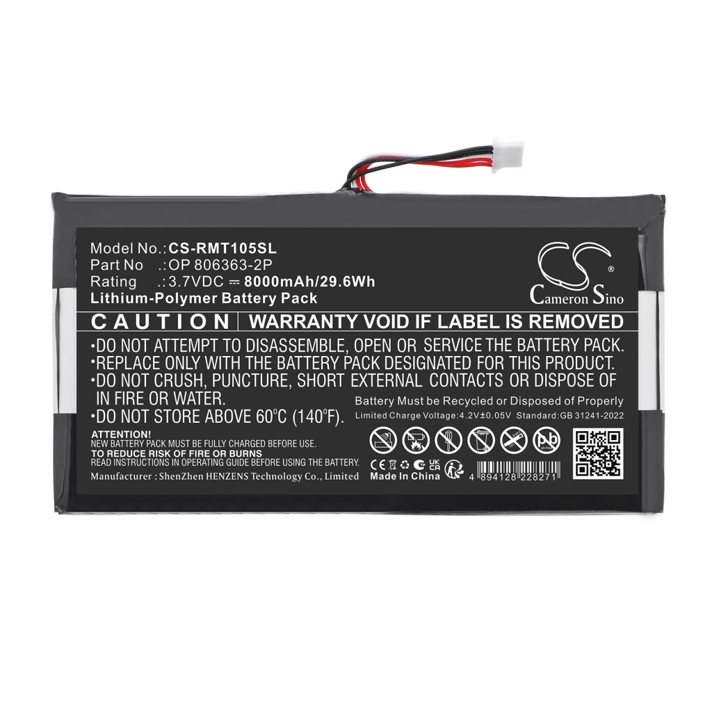 Bateria kompatybilny z Rand mcnally CS-RMT105SL