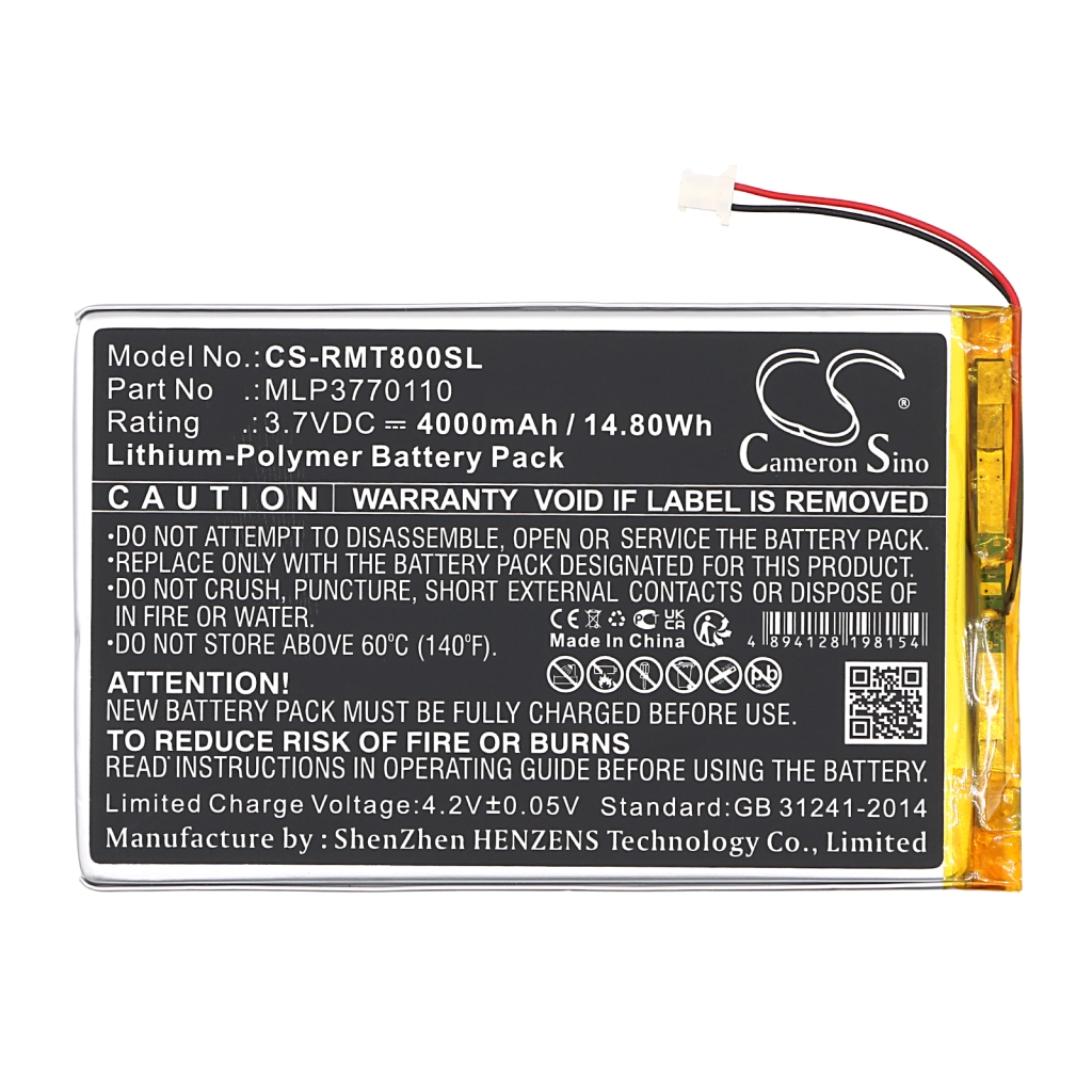 Baterie do nawigacji (GPS) Rand mcnally CS-RMT800SL