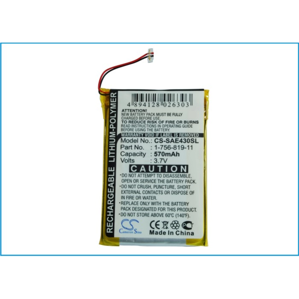 Baterie do odtwarzaczy MP3 Sony CS-SAE430SL