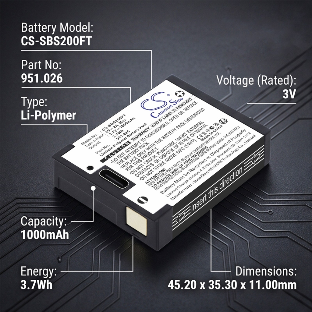 Bateria kompatybilny z Suprabeam CS-SBS200FT