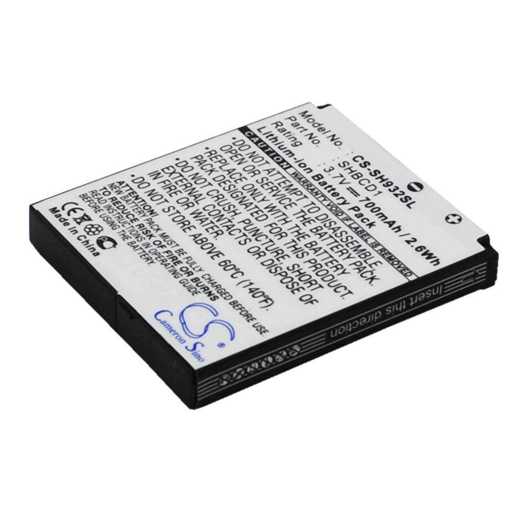 Compatible battery replacement for Sharp SHBCD1