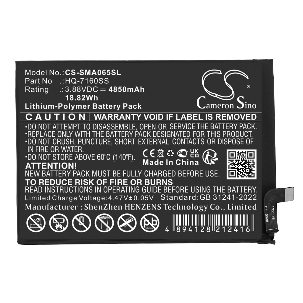 Baterie do telefonów komórkowych Samsung CS-SMA065SL