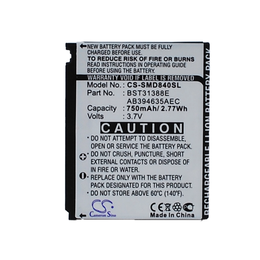 Baterie do telefonów komórkowych Samsung CS-SMD840SL