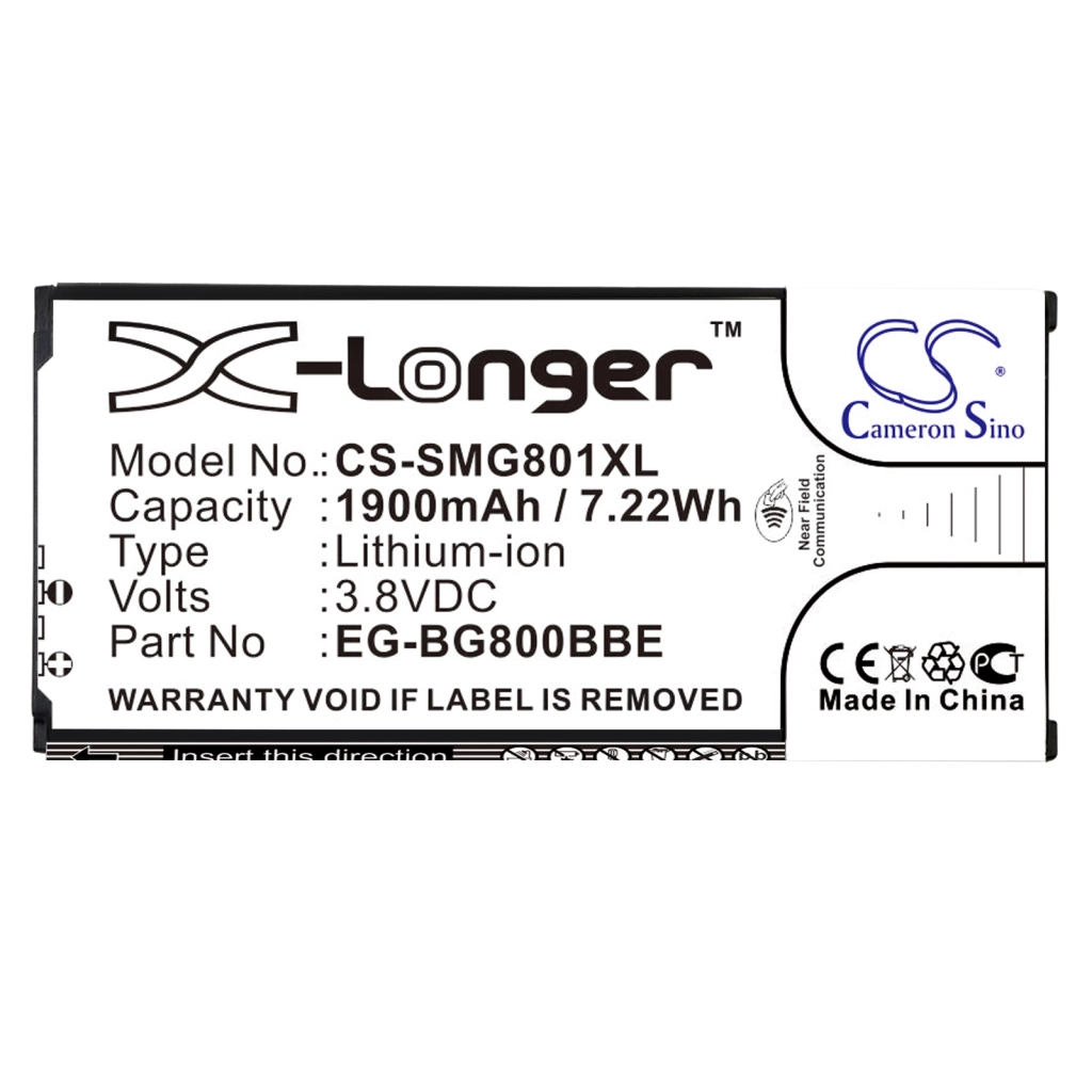 Battery Replaces EB-BG800BBE