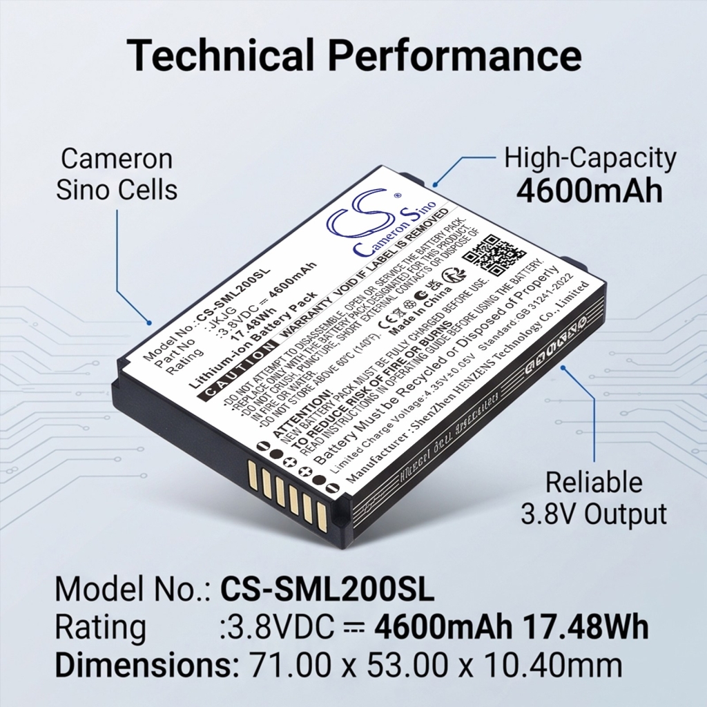 Battery compatible with Sunmi