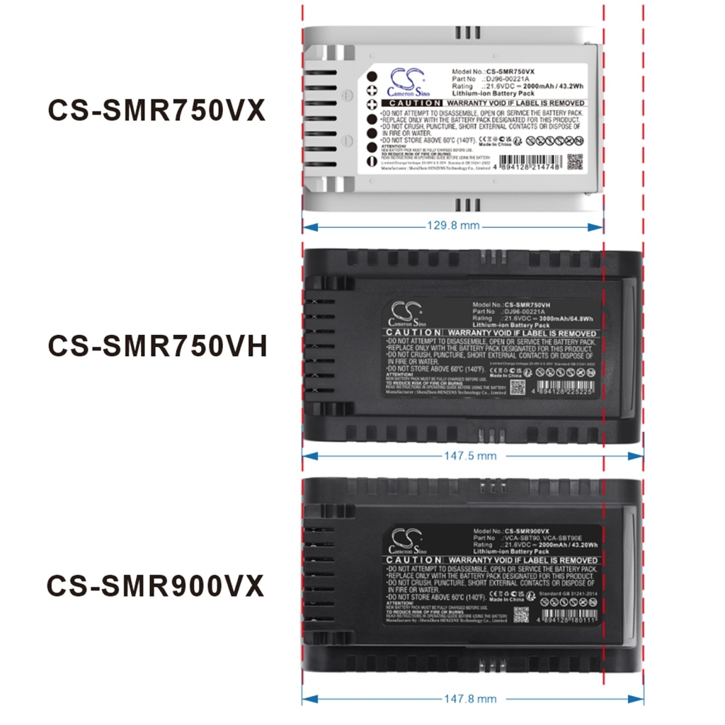 Baterie kompatybilny z Samsung Jet 70 70 Easym VS15T7033R4/SH 70 Light CS-SMR900VX
