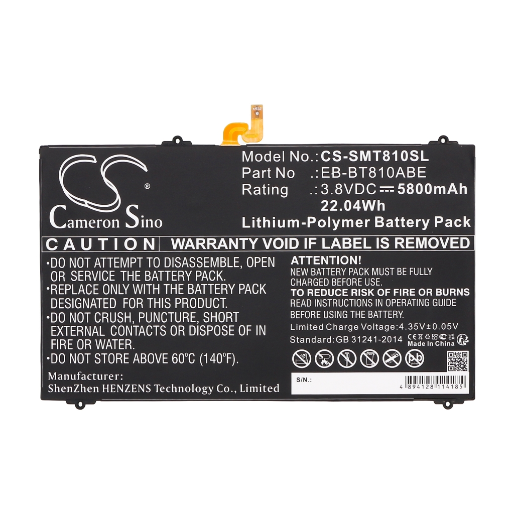 Tablet Battery Samsung CS-SMT810SL