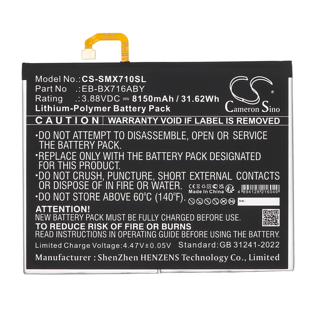 Tablet Battery Samsung CS-SMX710SL