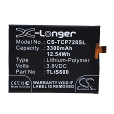 Kompatybilna wymiana baterii za TCL LI3834T43P6H886740,TLIS600