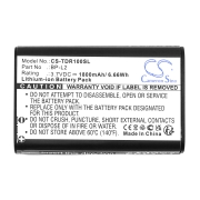 CS-TDR100SL<br />Batteries for   replaces battery BP-L2