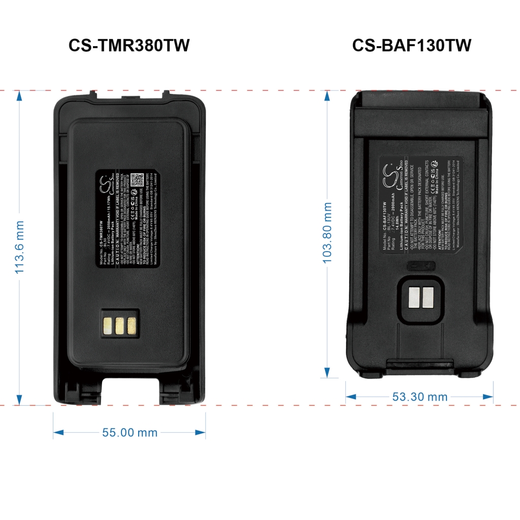 Battery compatible with Smartcom