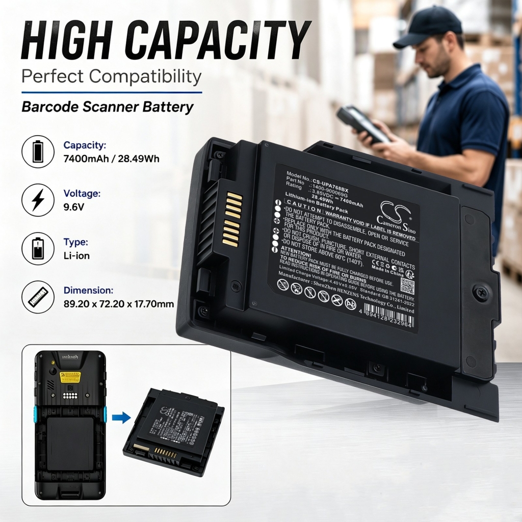 Baterie kompatybilny z Unitech PA768 PA768 Rugged Mobile Computer CS-UPA768BX