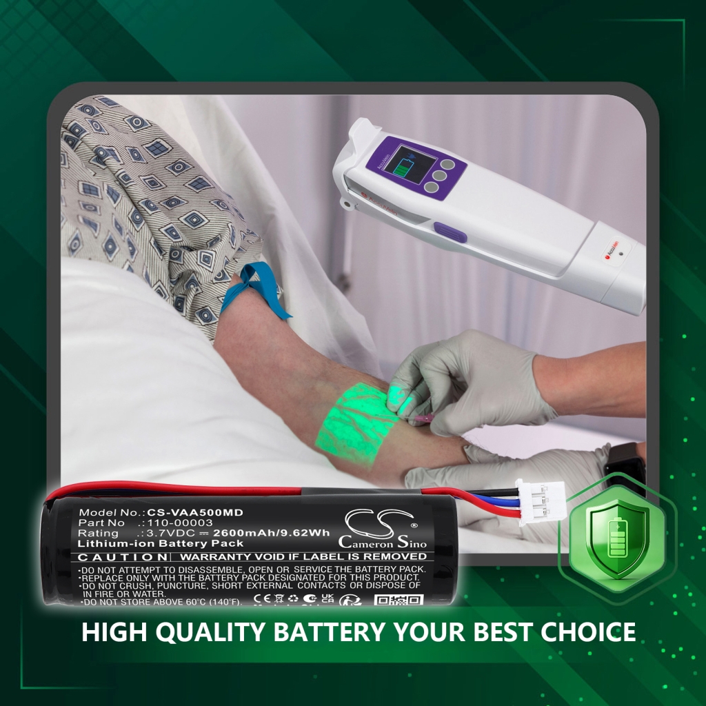 Medical vein finder device używany na pacjencie with CS-VAA500MD bateria