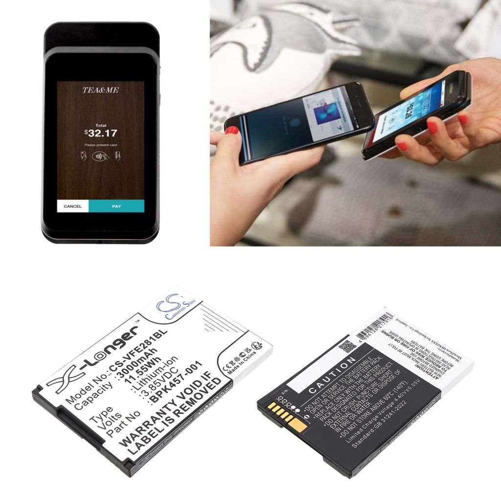 Payment Terminal Battery Verifone CS-VFE281BL