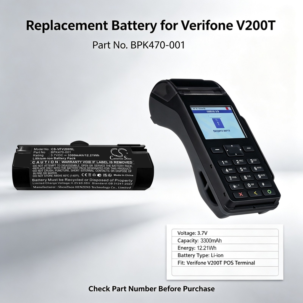 Baterie kompatybilny z Verifone V200T V200T CS-VFV200SL