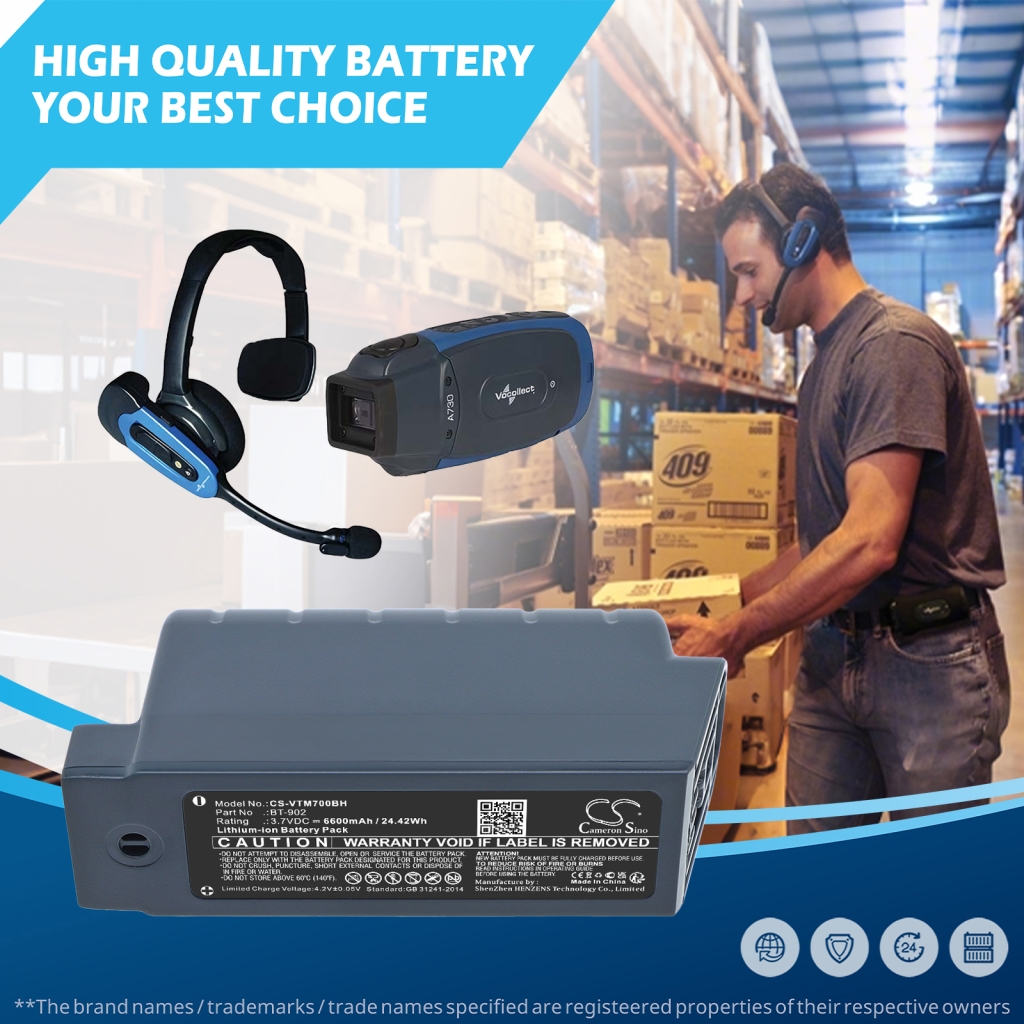 Bateria kompatybilny z Honeywell Vocollect CS-VTM700BH