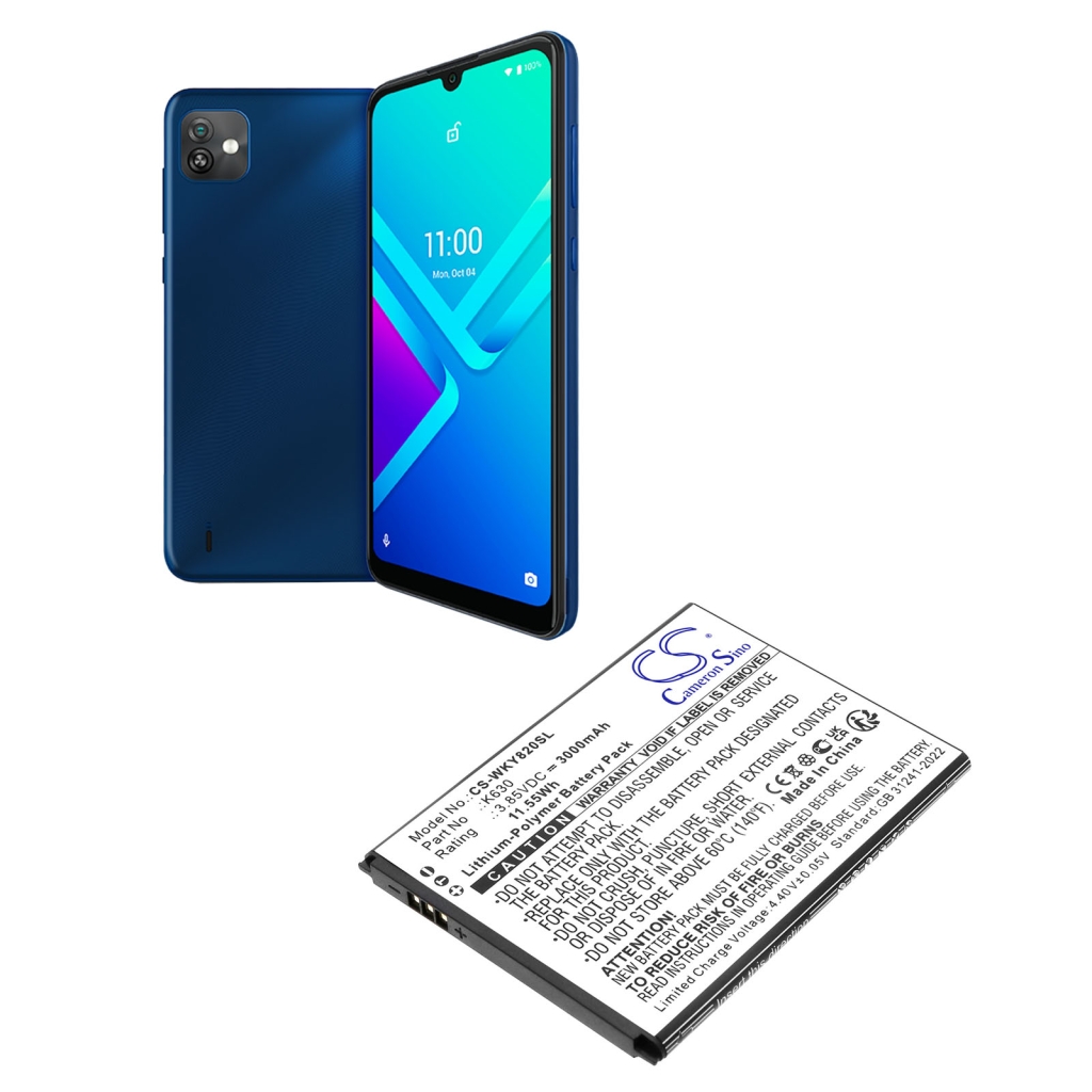 Compatible battery replacement for Wiko K630