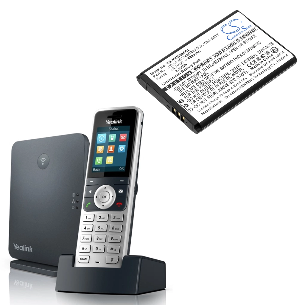 Baterie do telefonów bezprzewodowych Yealink CS-YKW530CL