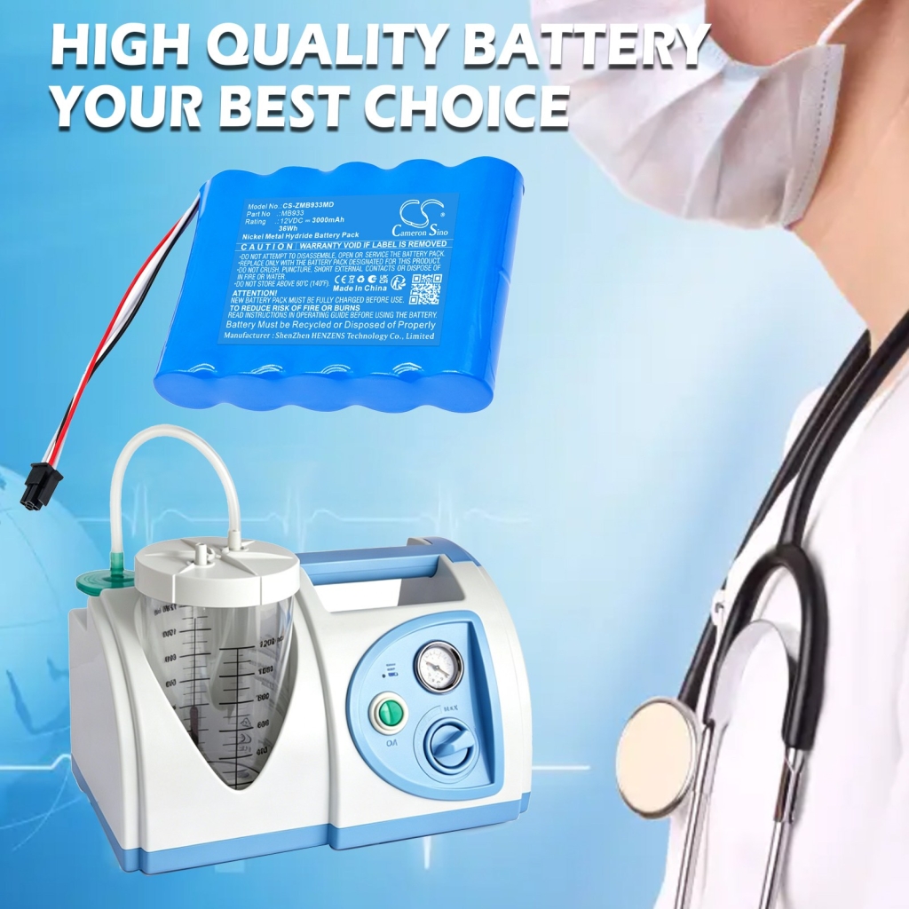 Bateria kompatybilny z Zeiner medical CS-ZMB933MD
