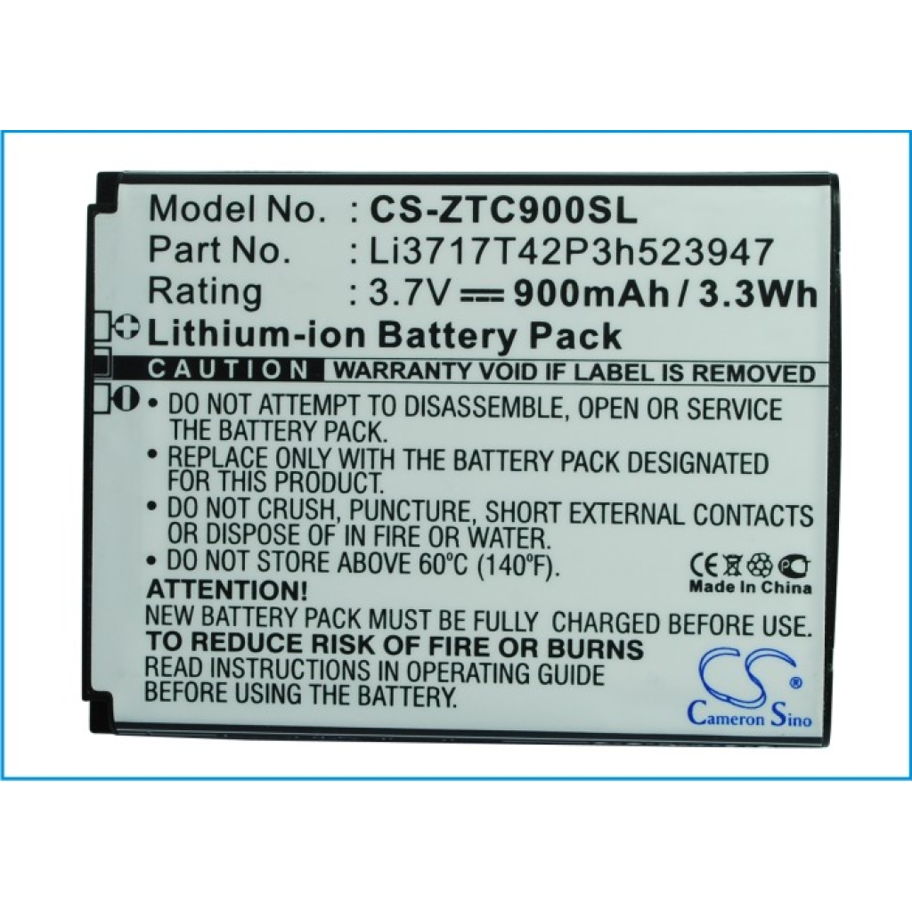 Bateria kompatybilny z Telstra ZTE CS-ZTC900SL