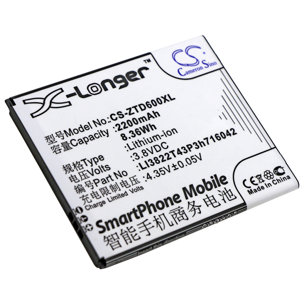 Baterie do telefonów komórkowych ZTE Blade D6