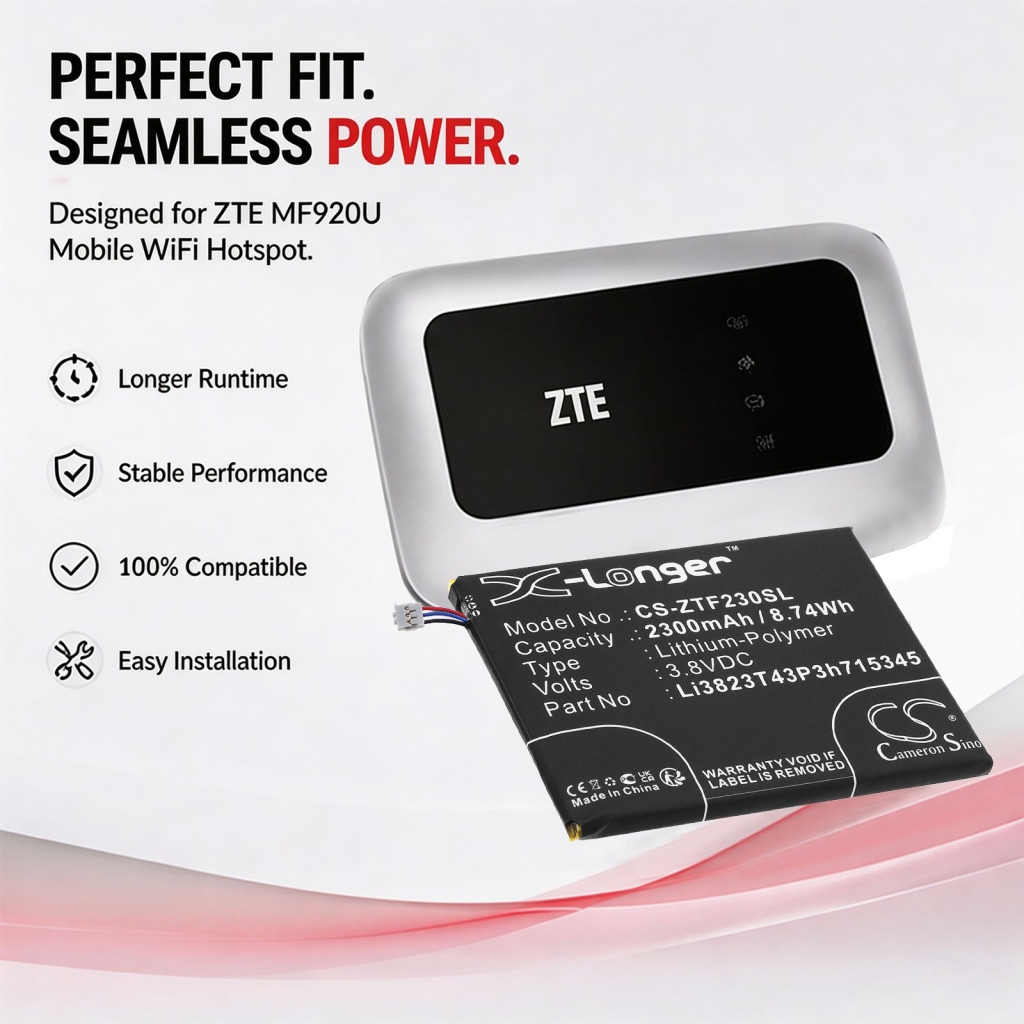 Baterie kompatybilny z ZTE MF910 MF910 4G LTE CS-ZTF230SL