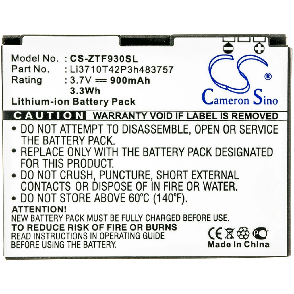 Compatible battery replacement for Verizon LI3710T42P3H483757