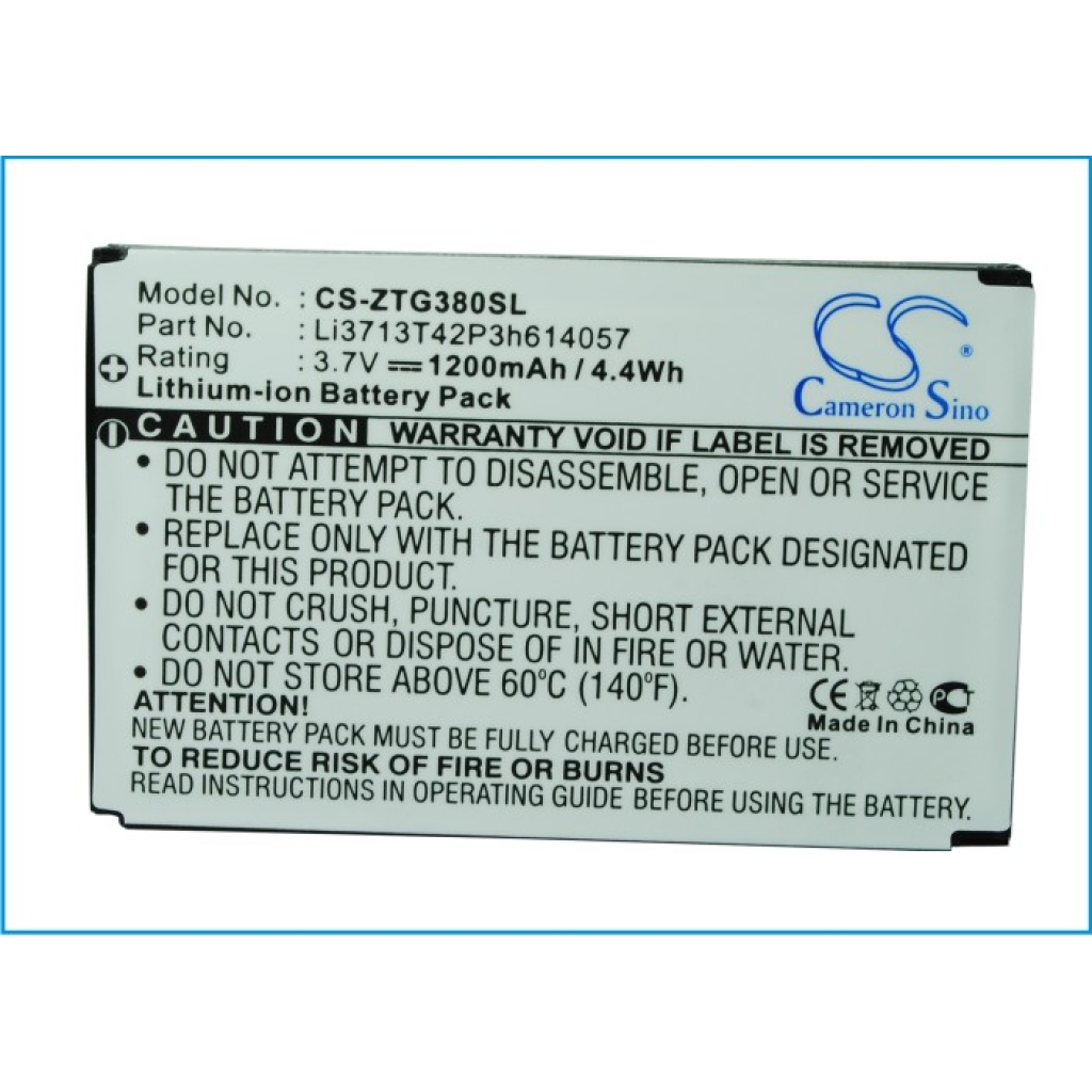 Compatible battery replacement for Telstra LI3713T42P3H614057
