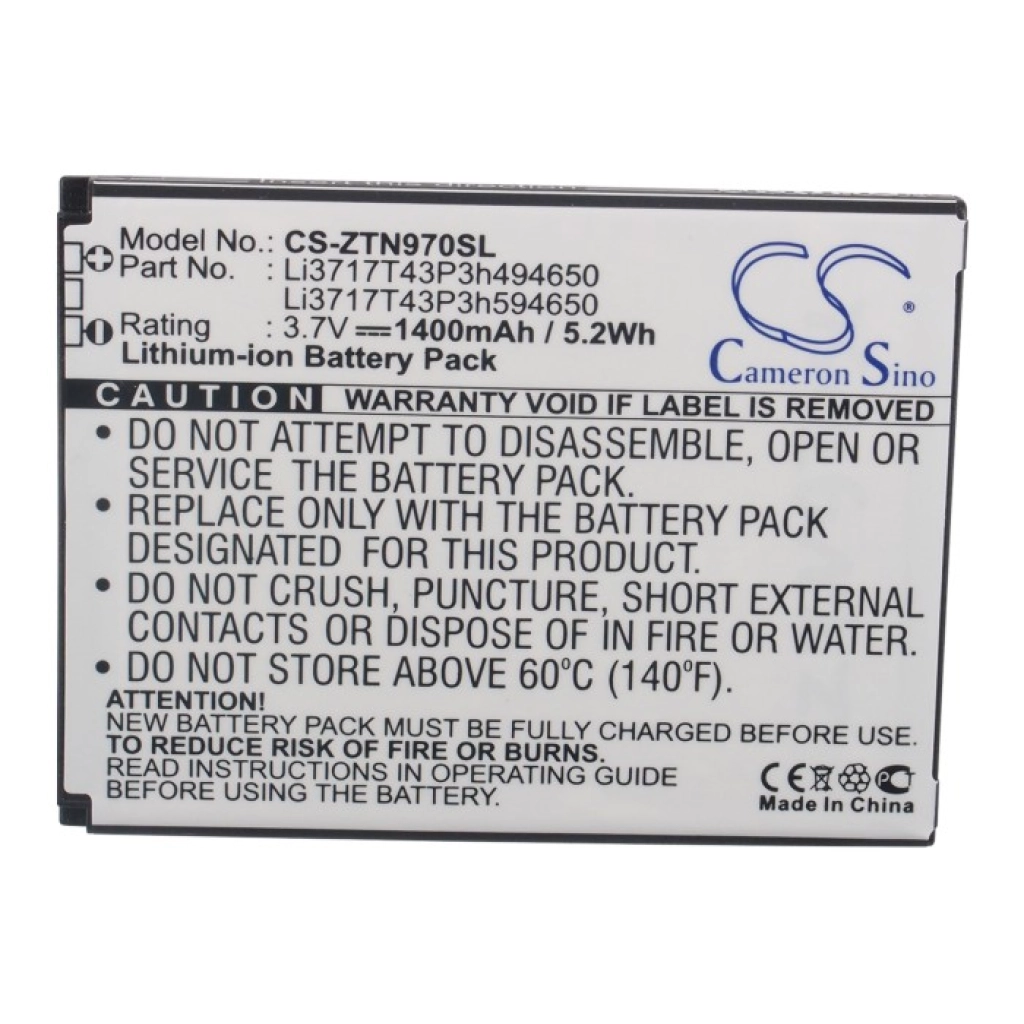Mobile Phone Battery ZTE N861 Warp Sequent