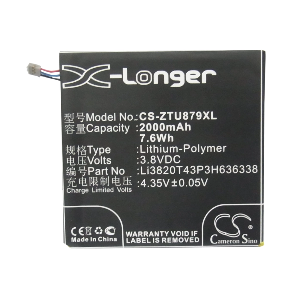 Baterie do telefonów komórkowych ZTE CS-ZTU879XL