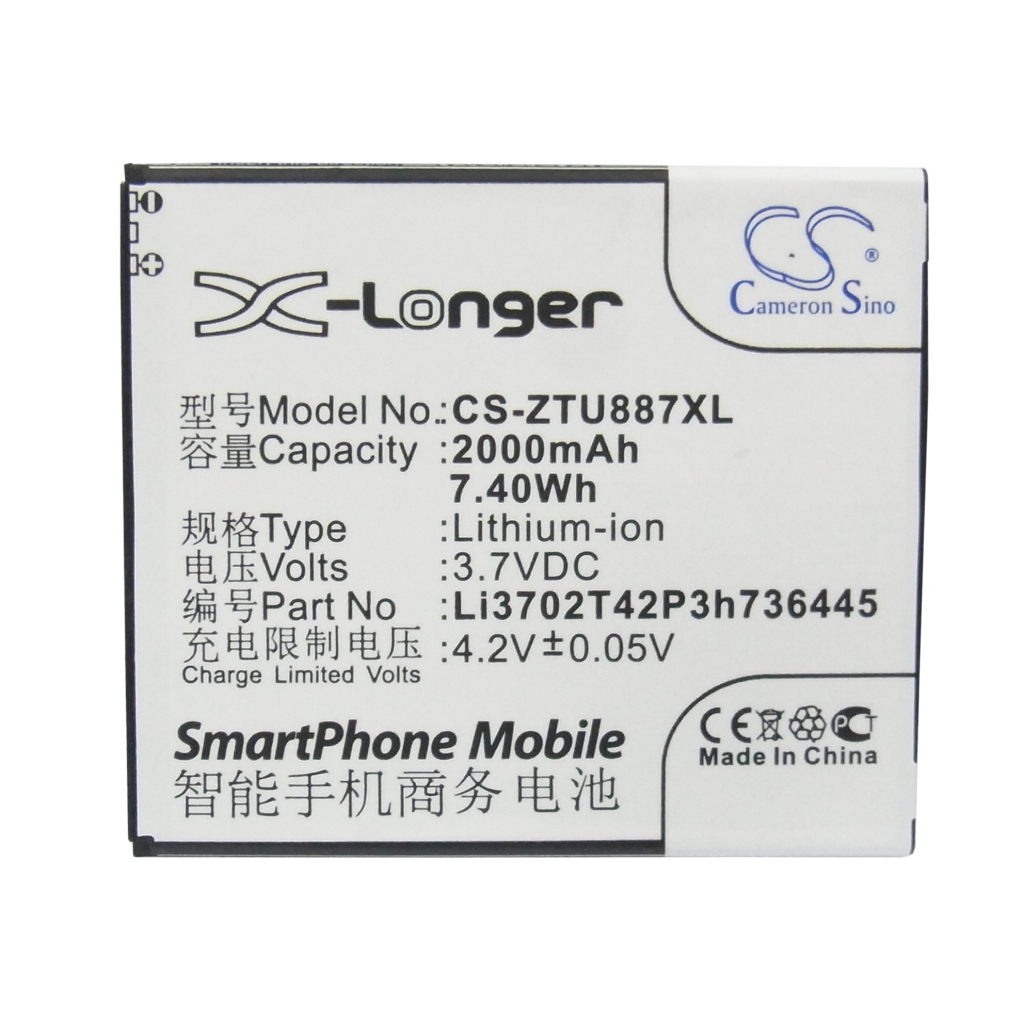 Baterie kompatybilny z ZTE U887 U887 CS-ZTU887XL