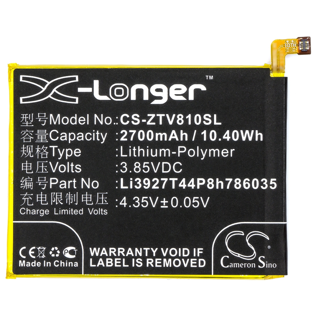 Baterie do telefonów komórkowych ZTE CS-ZTV810SL