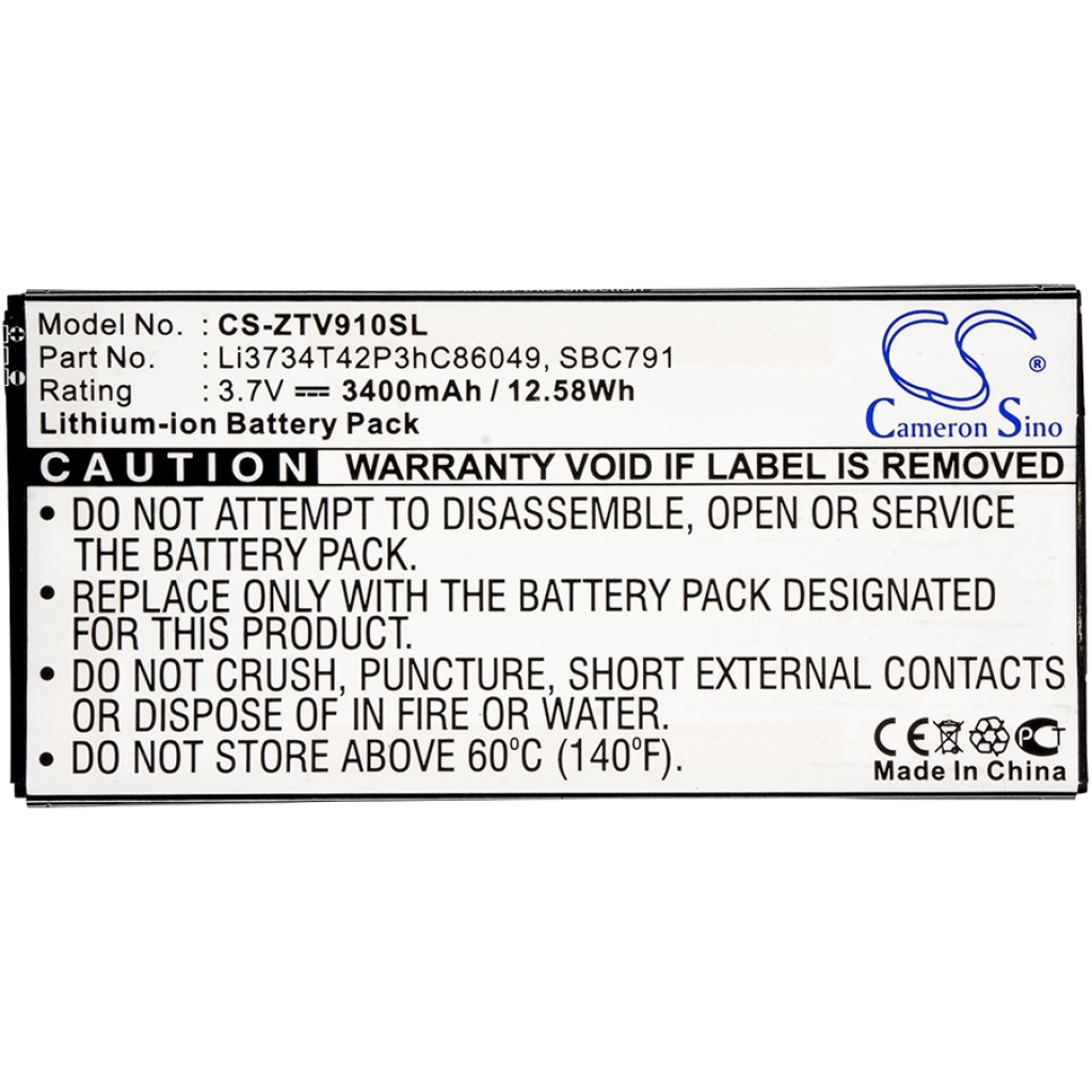 Tablet Battery MTC CS-ZTV910SL