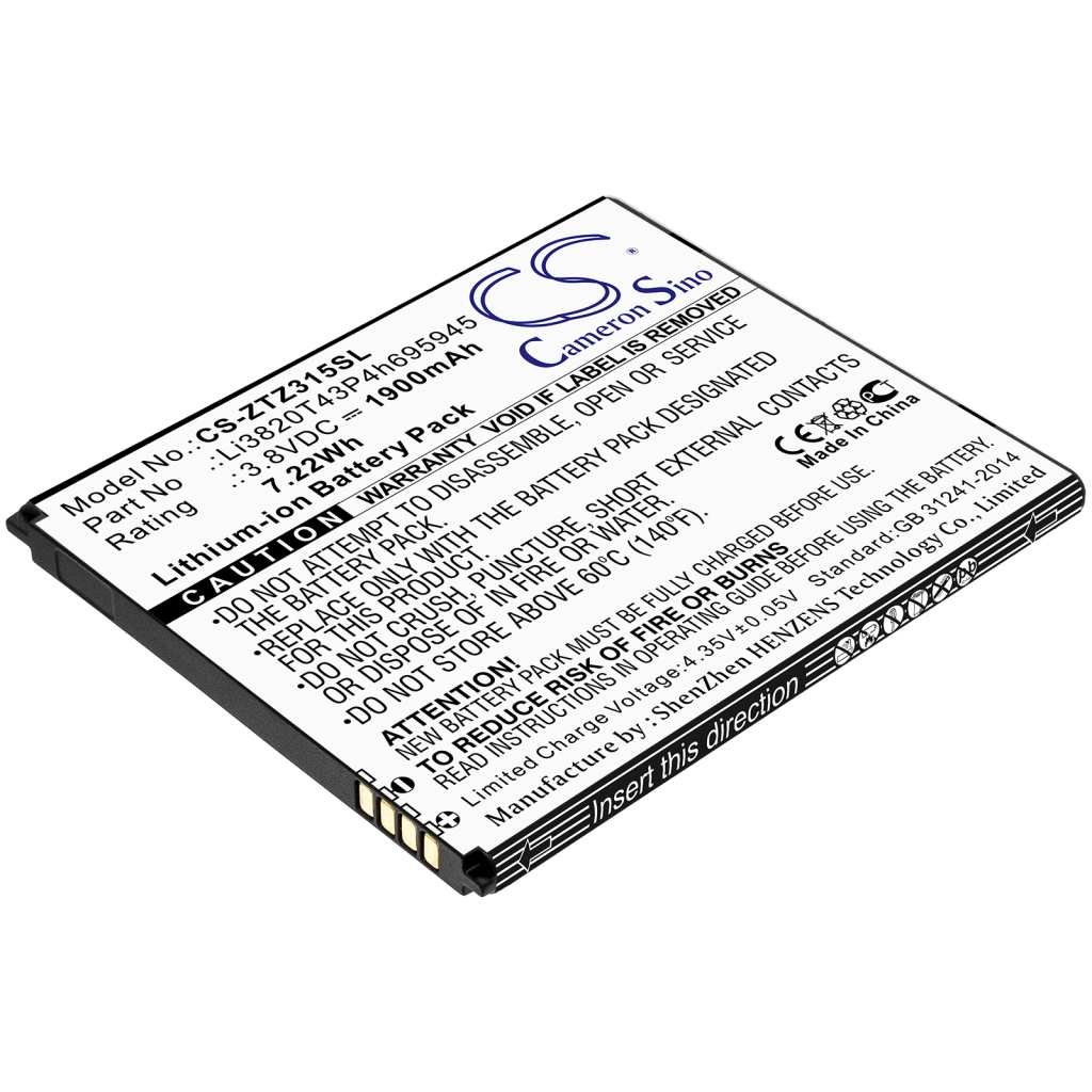 Mobile Phone Battery ZTE CS-ZTZ315SL