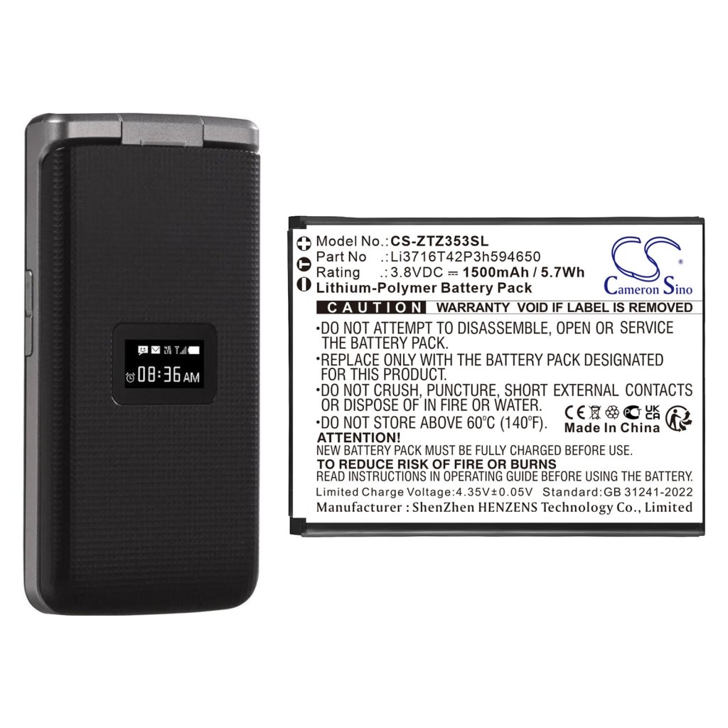 Battery Replaces Li3818T43P3h594650