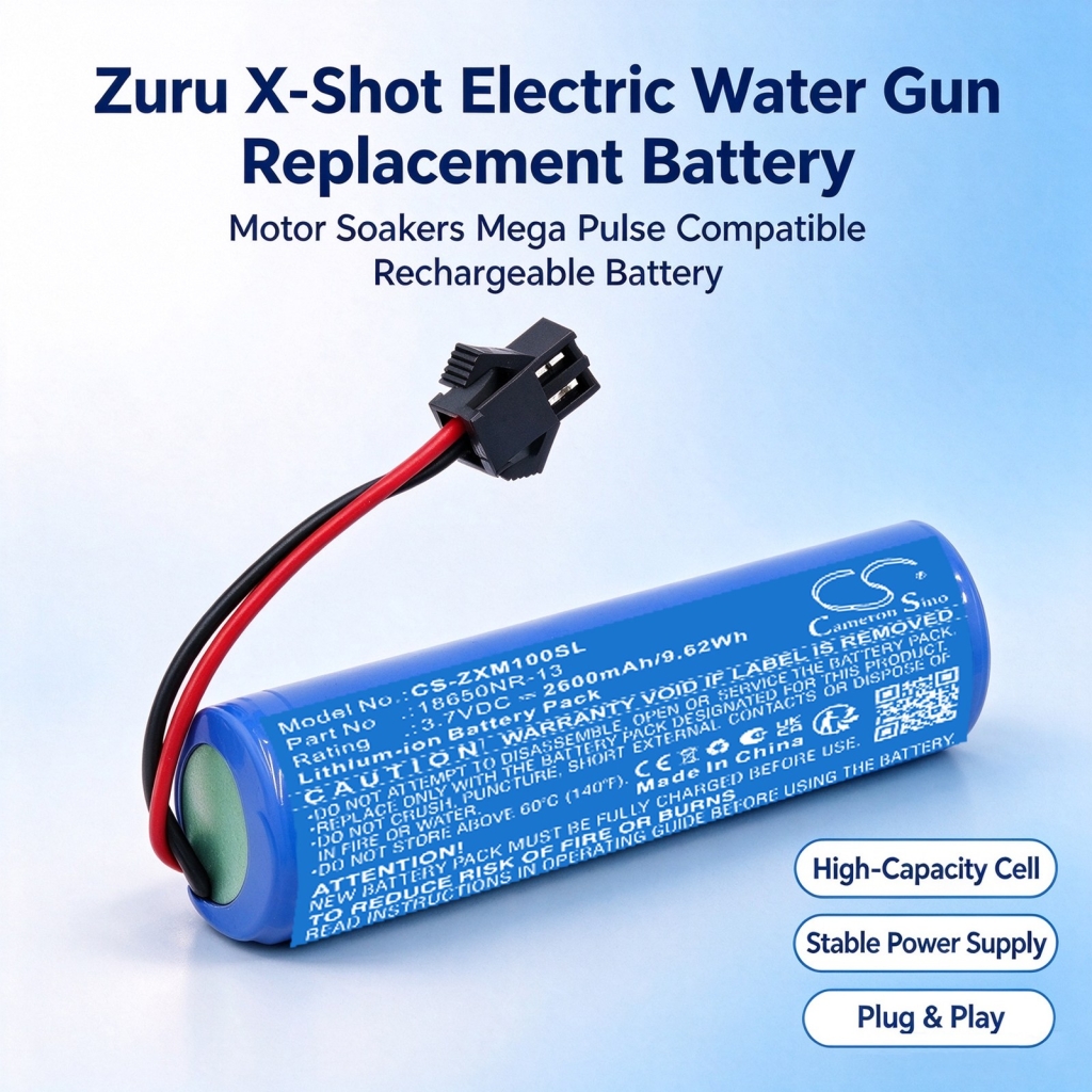Baterie kompatybilny z Zuru X-Shot Motor Soakers Mega Pulse Water Gun CS-ZXM100SL