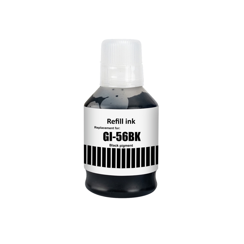 Kompatybilny z Canon GI-56BK / 170ml Tusz Czarny (Tusz do drukowania)